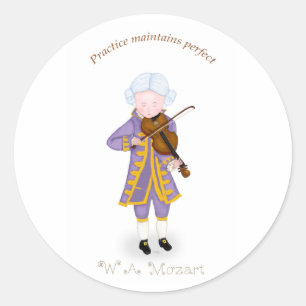 Praxis hält perfektes instand (Violine) Runder Aufkleber