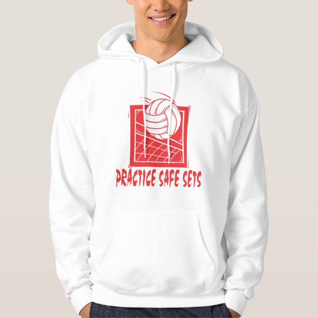 Praxis-sicherer Set-Volleyball Hoodie (Vorderseite)