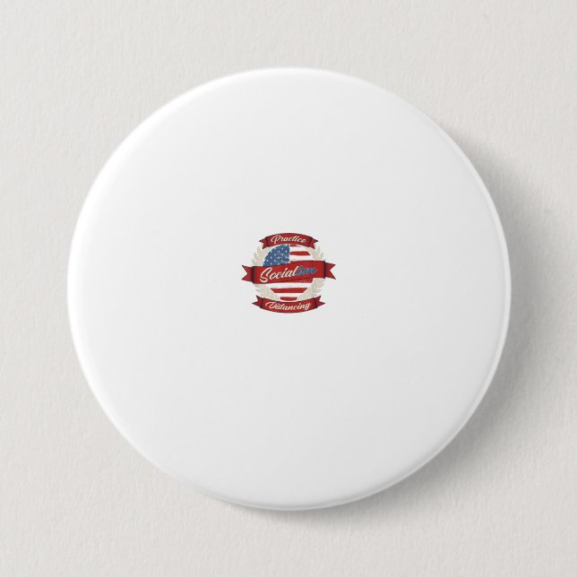 Praxis Sozialismus Distancing Funny Conserva Button (Vorderseite)