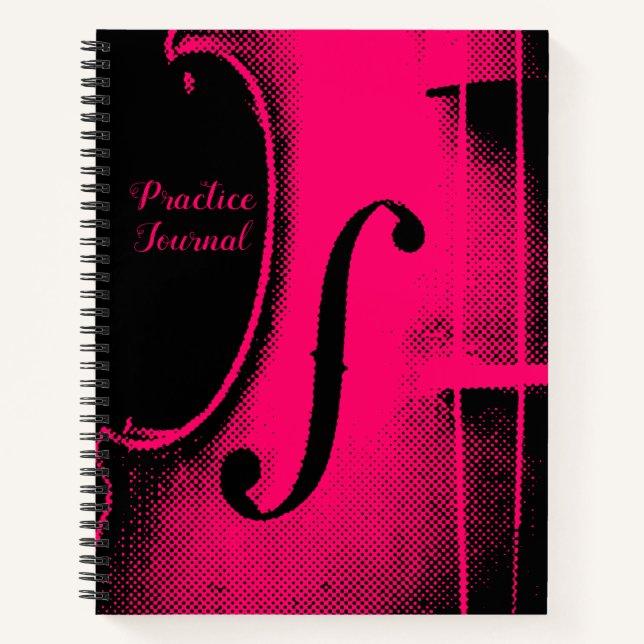 Praxisjournal für die schwarze Violine in heißen R Notizbuch (Vorderseite)
