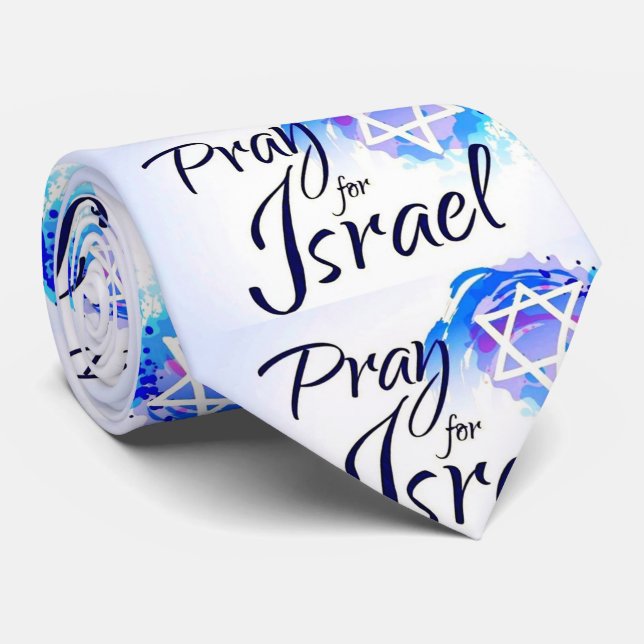 Pray-For-Isreal_ Krawatte (Gerollt)