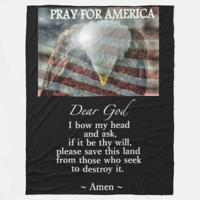 PRAY für AMERIKA Fleecedecke (Vorderseite)