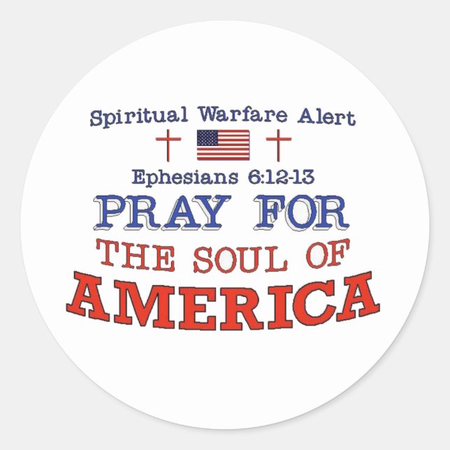 PRAY FÜR AMERIKA RUNDER AUFKLEBER (Vorderseite)
