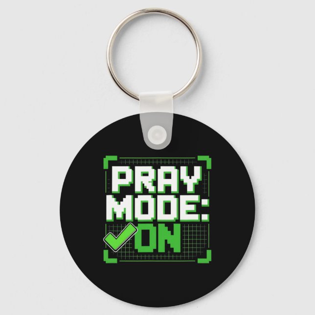 Pray Mode On Christian Gamer Graphic  Schlüsselanhänger (Vorderseite)