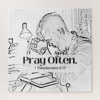 Pray Oft Christlich Scripture Sketch Puzzle
