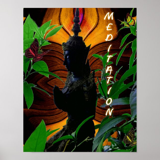 Prayer Buddha Meditation Poster (Vorne)