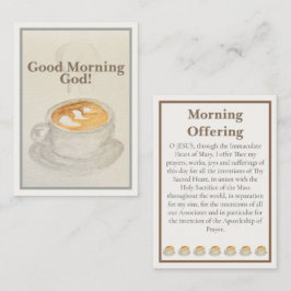 Prayer Card: Good Morning God — Morning Offering  Mitteilungskarte