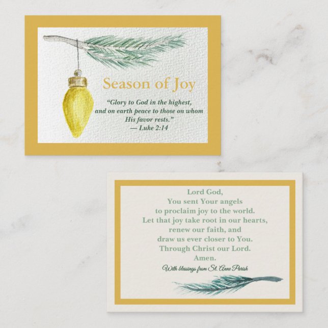 Prayer Card - Personalize - Season of Joy Mitteilungskarte (Vorne/Hinten)