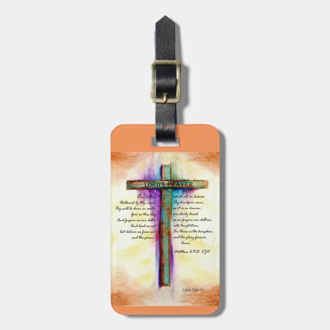 Prayer Cross des Lords Gepäckanhänger (Vorderseite vertikal)