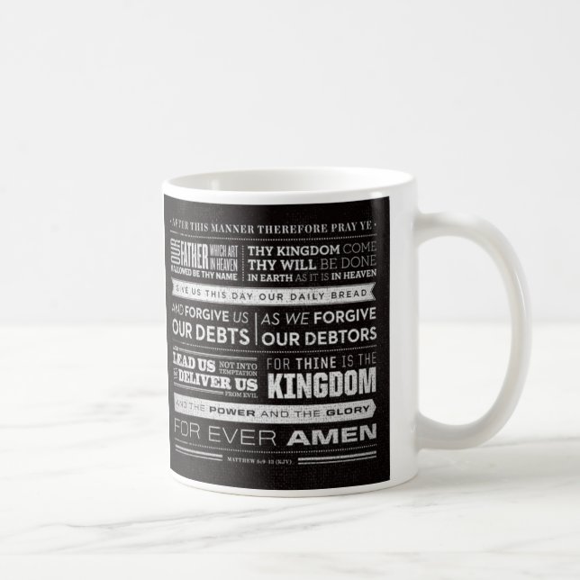 Prayer de seigneur exprime la tasse (Droite)
