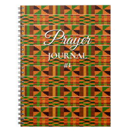 Prayer Journal African Kente K47 Spiral Notebook Notizblock