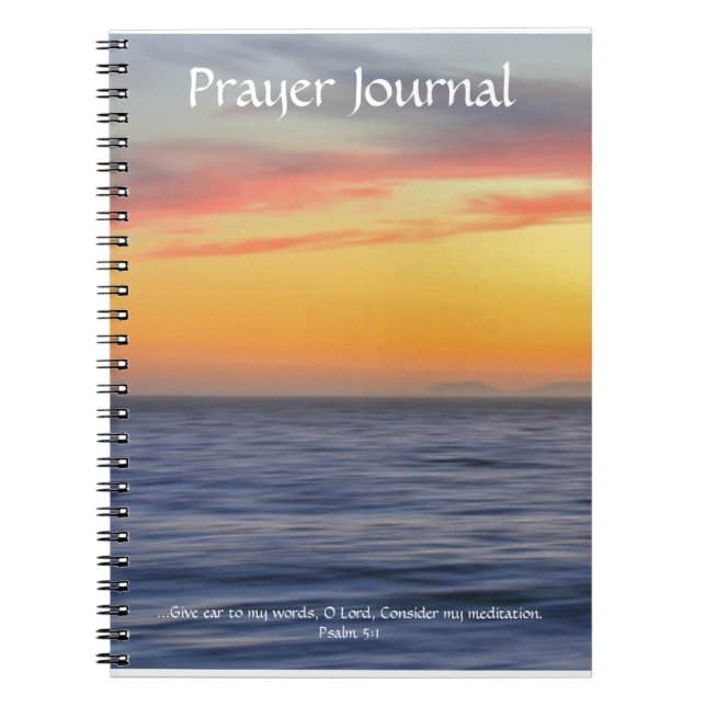 Prayer-Journal zum Sonnenuntergang Notizblock (Vorderseite)