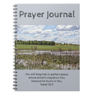 Prayer Journal zur Landschaft der Flüsse Notizblock