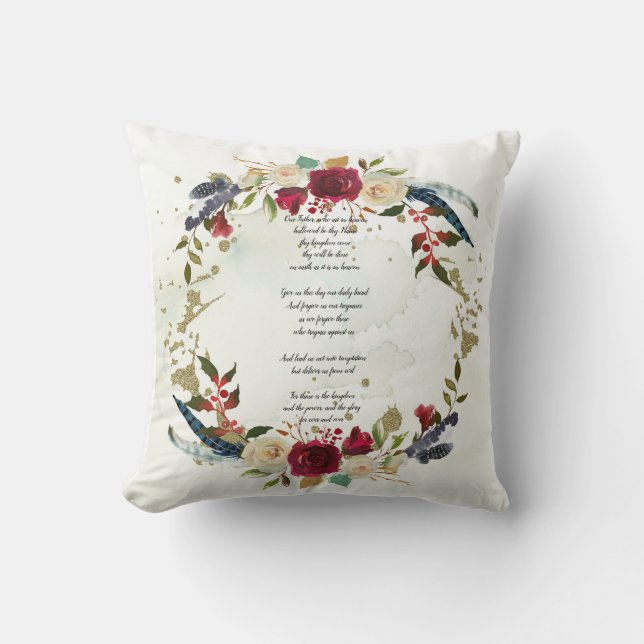 Prayer Pillow, Bibel-Vers des Lords Kissen (Vorderseite)