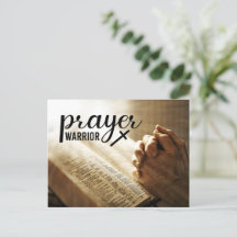 PRAYER WARRIOR Gebet Hand Bibel Christliches Kreuz