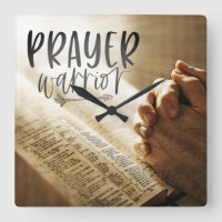 PRAYER WARRIOR Gebet Hände auf offene Bibel
