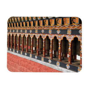 Prayer Wheels of the central square in Thimphu Magnet