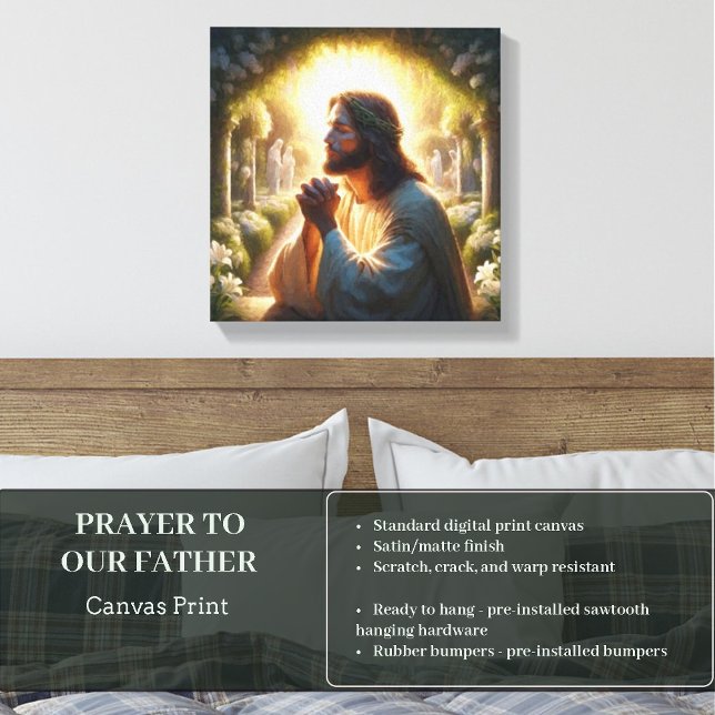 PRAYER ZU UNSEREM VATER LEINWANDDRUCK (Von Creator hochgeladen)