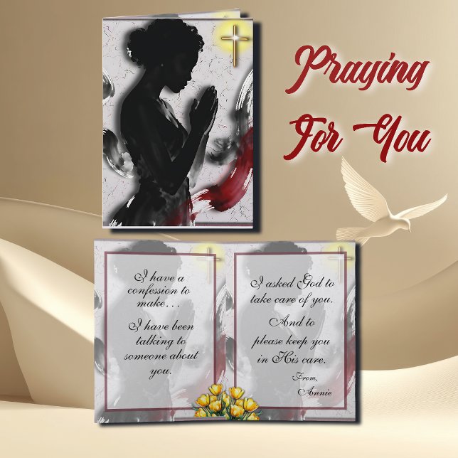 Praying For You Encouragement Karte (Encouragement Greeting Card)