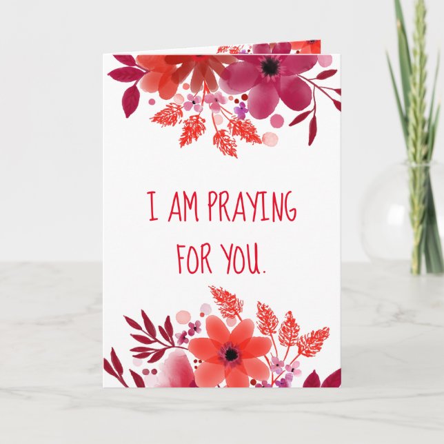 Praying For You - Folded Greeting Card Karte (Vorderseite)