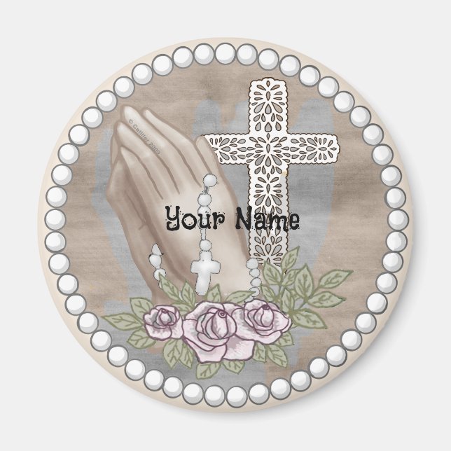 Praying Hands Rosary Magnet (Vorne)