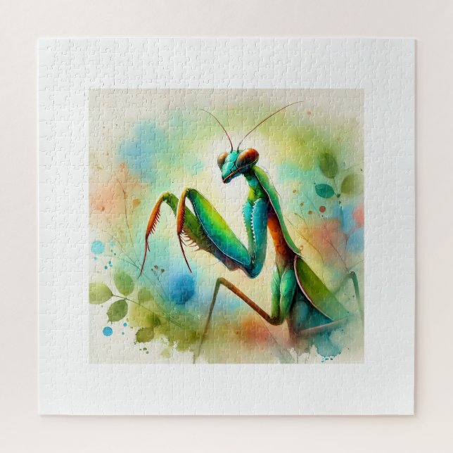 Praying Mantis 031024AREF144 - Watercolor (Vertikal)