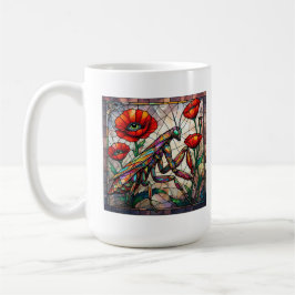 Praying mantis Buntglas-Blume Kaffeetasse