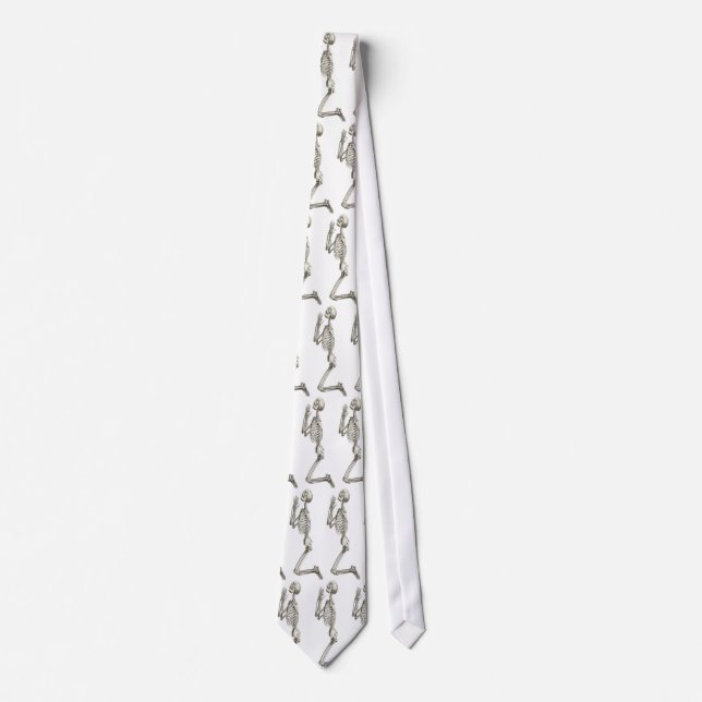 Praying Skeleton Neck Tie Krawatte (Vorderseite)