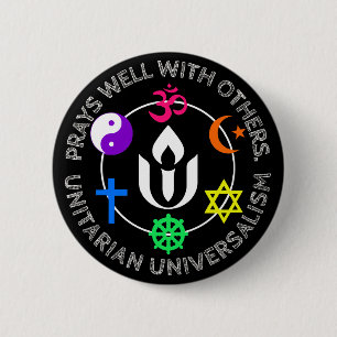 Prays well with others button