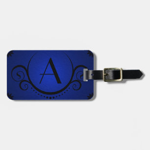 Präzision der blauen Monogramme Gepäckanhänger