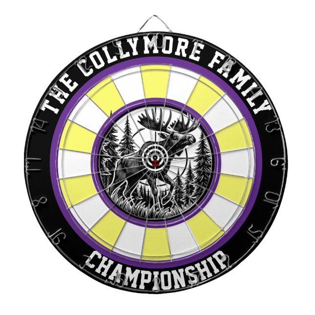 Präzision Moose Forest Target Art Dartscheibe (vorne)