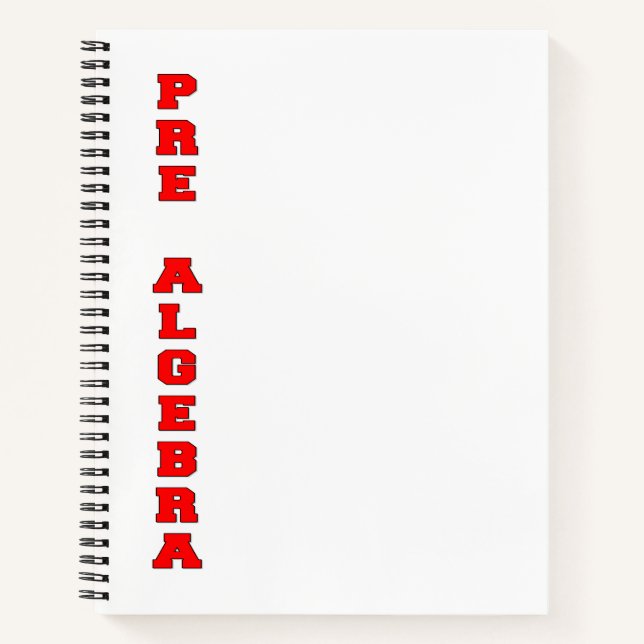 Pre Algebra Notizbuch (Vorderseite)