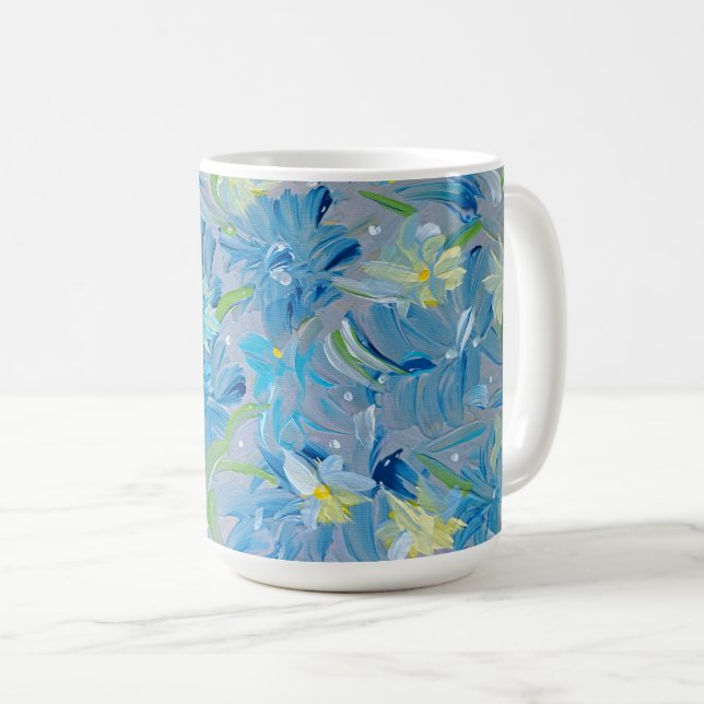 Pré d'été Mug de café floral (Devant droit)
