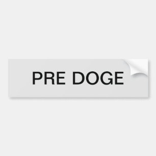 PRE DOGE (silber/schwarz) Aufkleber Autoaufkleber