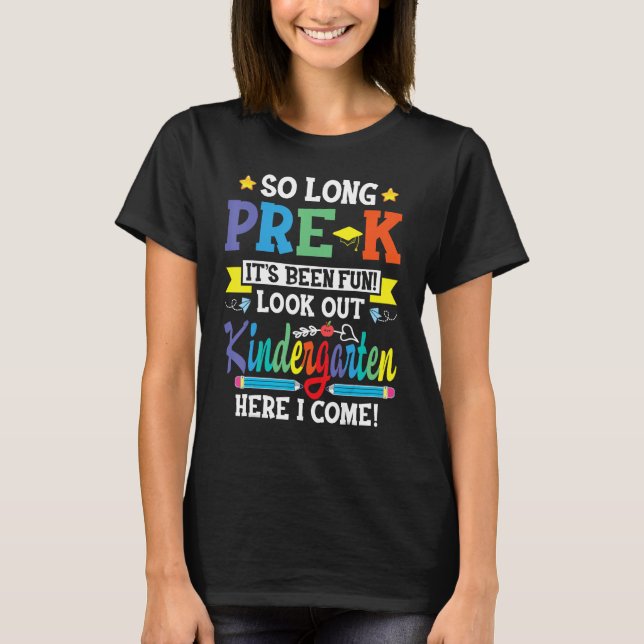 Pre-k Abschluss 2023 So Long Pre-K Kindergarten H T-Shirt (Vorderseite)