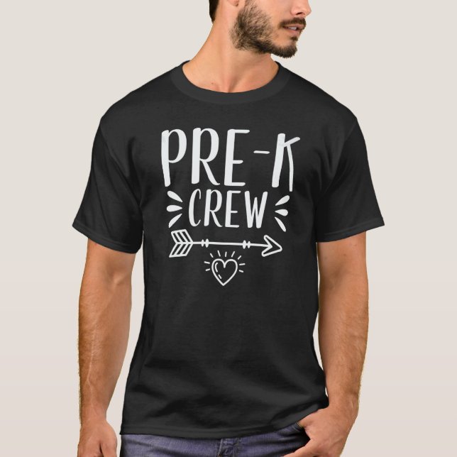 Pre K Crew Teaching BackToSchool Teacher Student K T-Shirt (Vorderseite)