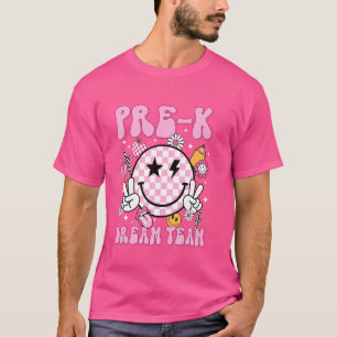 Pre K Dream Team Groovy Erster Schultag zurück T-Shirt