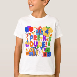 Pre-K Dude Birthday & First Day of School Shirt 