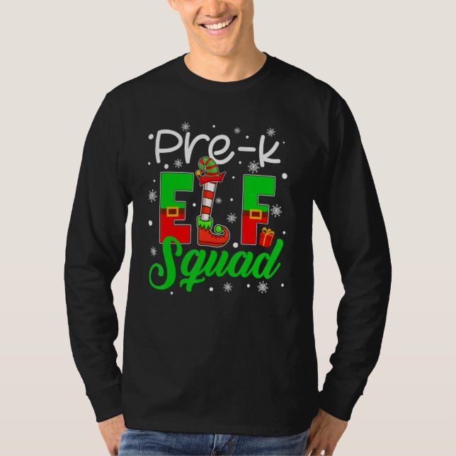 Pre K ELF Squad  Christmas ELF Kids Teacher Group T-Shirt (Vorderseite)
