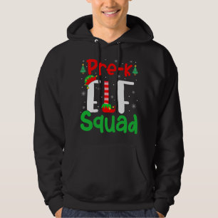 Pre-K ELF Squad Funny Christmas ELF Kinderlehrer Hoodie
