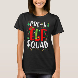 Pre-k ELF Squad Funny Christmas ELF Lehrer Studen T-Shirt
