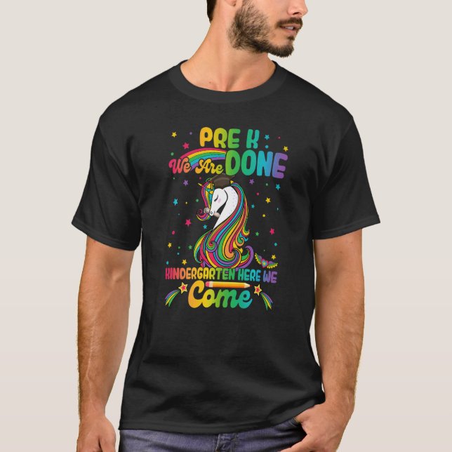 Pre K Fertig Kindergarten Hier kommen wir Hallo So T-Shirt (Vorderseite)