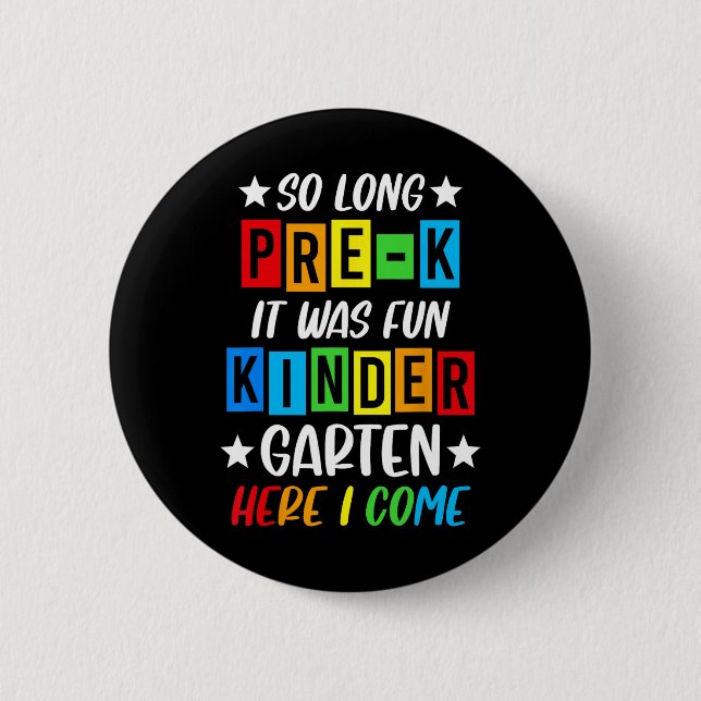 Pre-k Grad 2025 Vorschulbesuch Abschluss 2025 So l Button (Vorderseite)