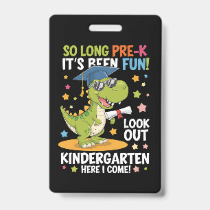Pre K Graduate Kindergarten Dinosaurier T Rex Ausweis