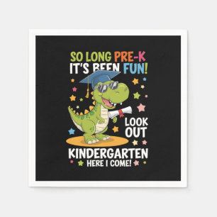 Pre K Graduate Kindergarten Dinosaurier T Rex Serviette