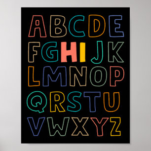 Pre K Kindergarten Hi Alphabet zurück zum Schulleh Poster
