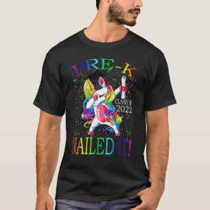 Pre K Nails It Einhorn Dabbing Abschluss T-Shirt