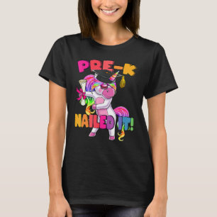 Pre-K Nails It Flossing Unicorn Abschluss T-Shirt