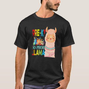 Pre K No Prob Llama zurück zur Schule T-Shirt