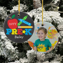 Pre-K Pre-school Apple Crayons Chalkboard Foto